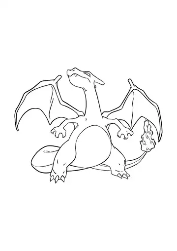 Pokémon Charizard coloring page