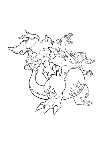 Pokémon Gigantamax Charizard coloring page
