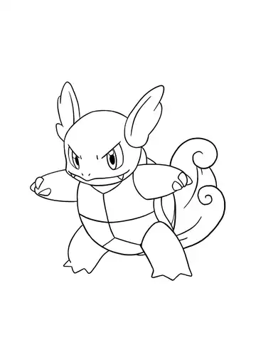 Pokémon Wartortle coloring page