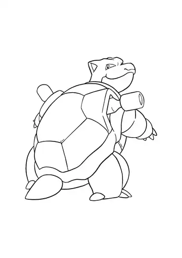 Pokémon Blastoise coloring page