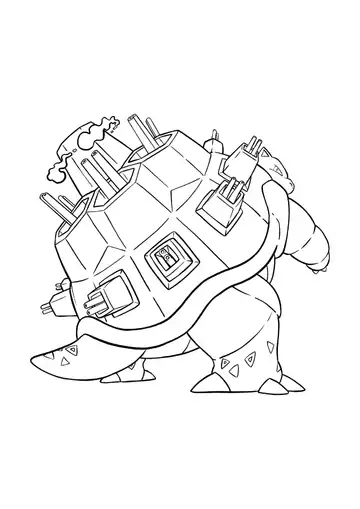 Pokémon Gigantamax Blastoise coloring page
