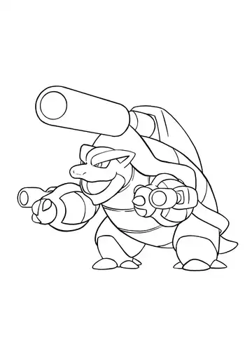 Pokémon Mega Blastoise coloring page