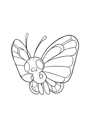 Pokémon Butterfree coloring page