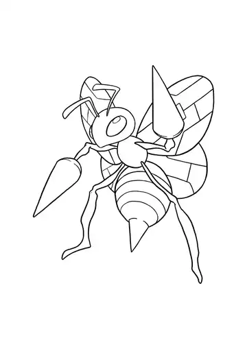 Pokémon Beedrill coloring page