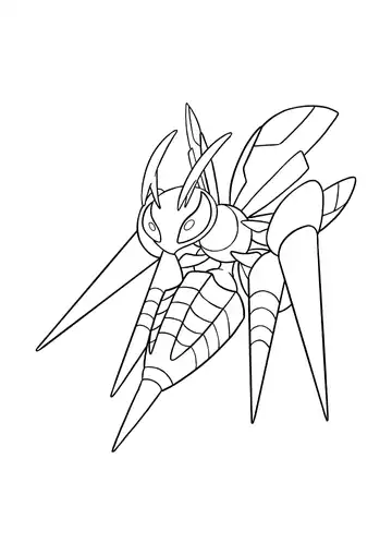 Pokémon Mega Beedrill coloring page