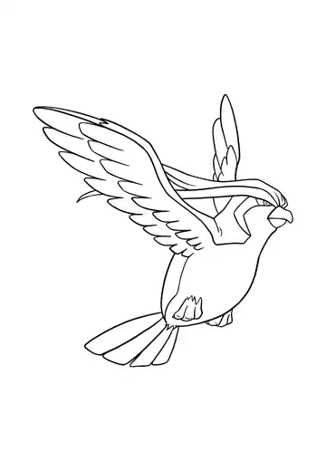 Pokémon Pidgeot coloring page