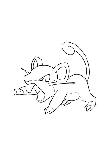 Pokémon Rattata coloring page