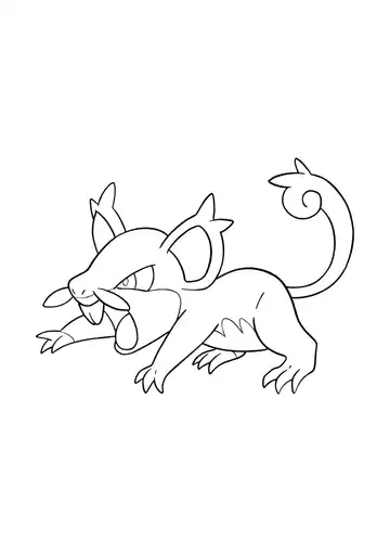 Pokémon Alolan Rattata coloring page