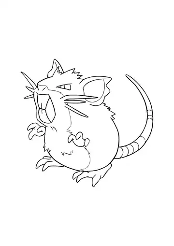 Pokémon Raticate coloring page
