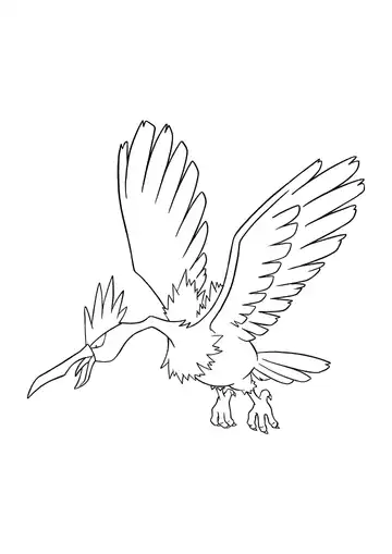 Pokémon Fearow coloring page