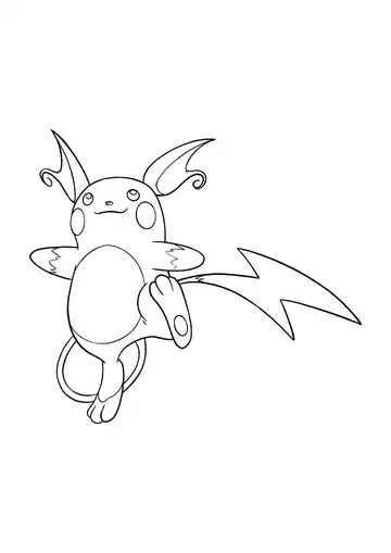 Pokémon Raichu coloring page
