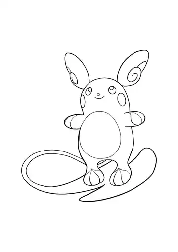 Pokémon Alolan Raichu coloring page