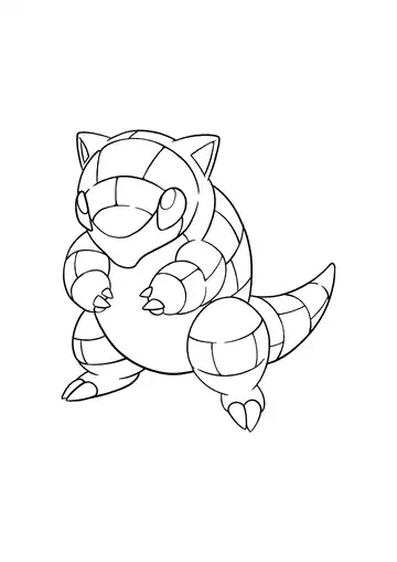 Pokémon Sandshrew coloring page