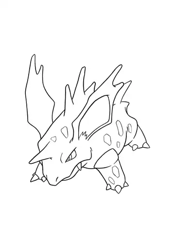 Pokémon Nidorino coloring page