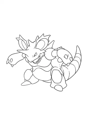 Pokémon Nidoking coloring page