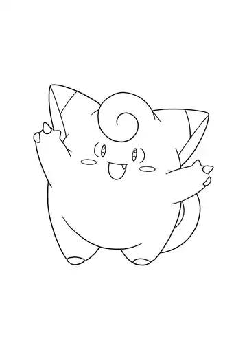 Pokémon Clefairy coloring page