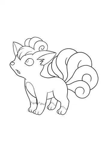Pokémon Vulpix coloring page