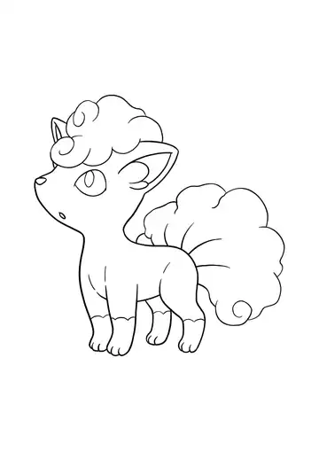 Pokémon Alolan Vulpix coloring page