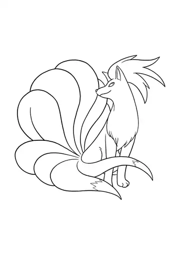 Pokémon Ninetales coloring page