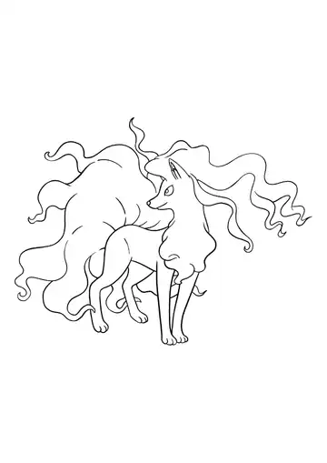 Pokémon Alolan Ninetales coloring page