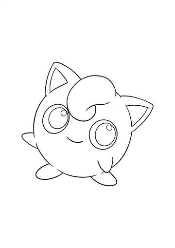Pokémon Jigglypuff coloring page