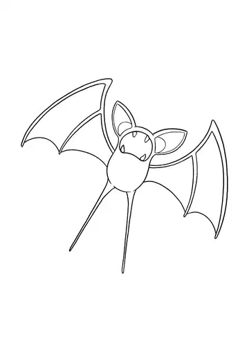 Pokémon Zubat coloring page