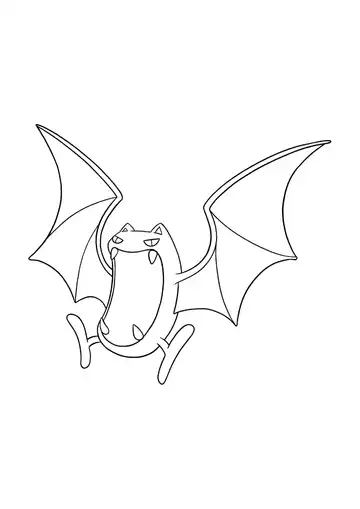 Pokémon Golbat coloring page
