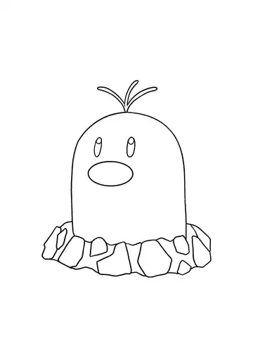 Pokémon Alolan Diglett coloring page