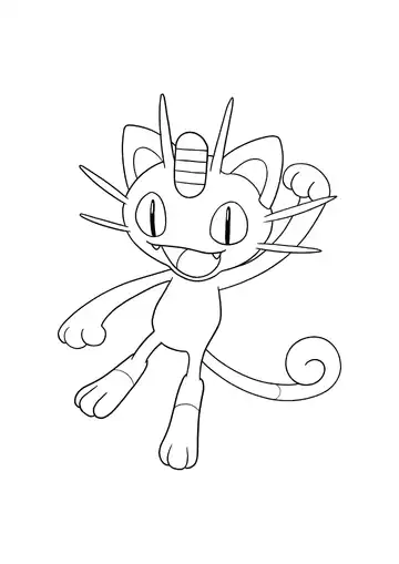 Pokémon Meowth coloring page