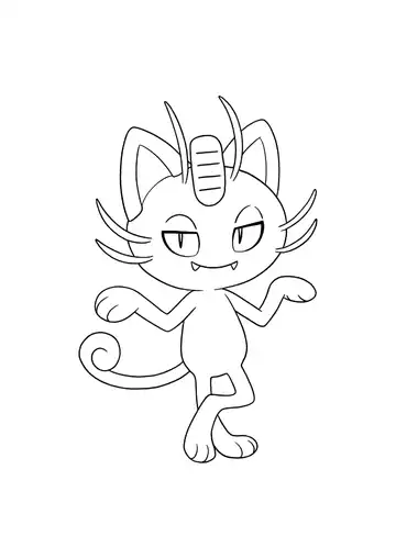 Pokémon Alolan Meowth coloring page