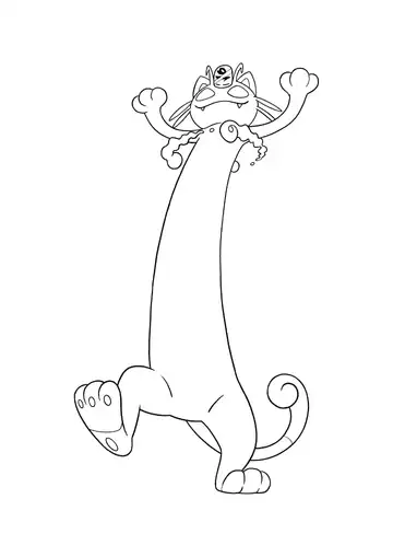 Pokémon Gigantamax Meowth coloring page