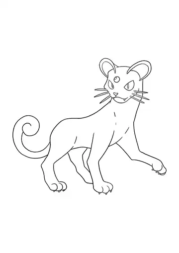Pokémon Persian coloring page