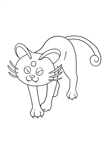 Pokémon Alolan Persian coloring page