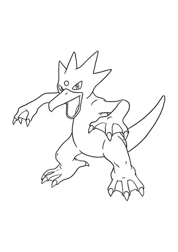 Pokémon Golduck coloring page