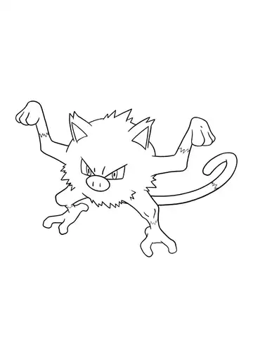 Pokémon Mankey coloring page