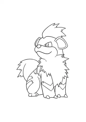 Pokémon Growlithe coloring page