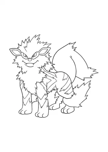 Pokémon Arcanine coloring page