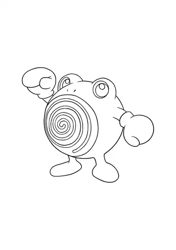 Pokémon Poliwhirl coloring page