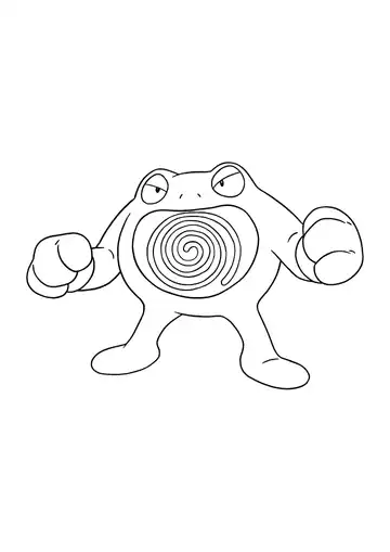 Pokémon Poliwrath coloring page