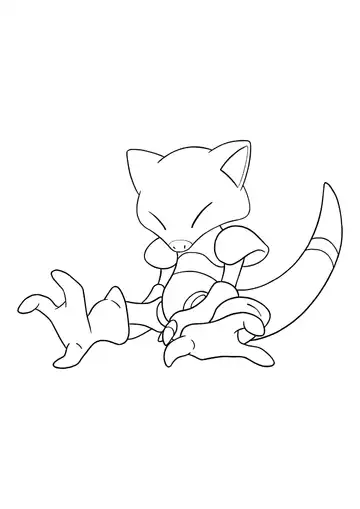 Pokémon Abra coloring page