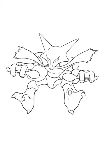 Pokémon Alakazam coloring page