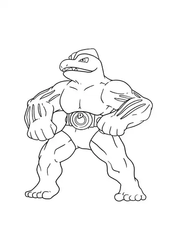 Pokémon Machoke coloring page