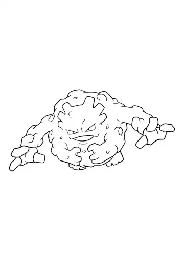 Pokémon Graveler coloring page