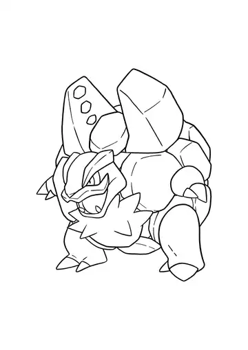 Pokémon Alolan Golem coloring page