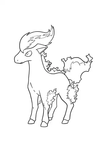Pokémon Ponyta coloring page