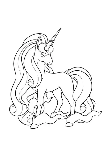 Pokémon Galarian Rapidash coloring page