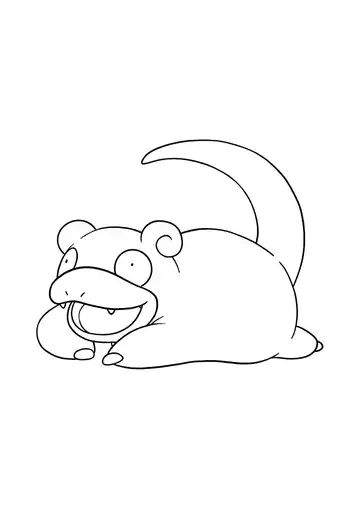 Pokémon Slowpoke coloring page