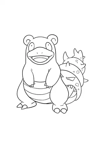 Pokémon Slowbro coloring page