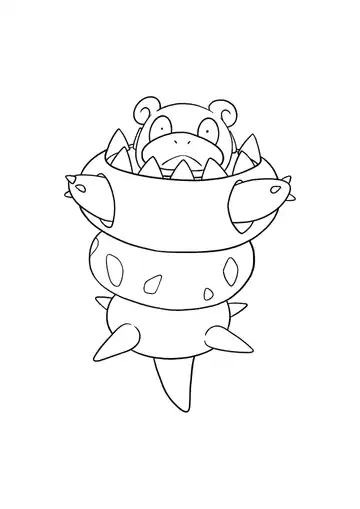Pokémon Mega Slowbro coloring page