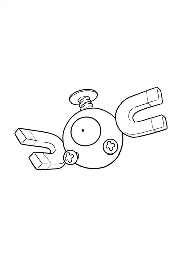 Pokémon Magnemite coloring page